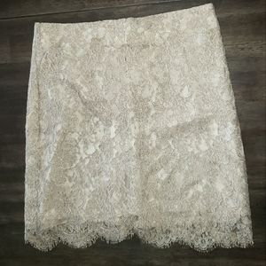 Moda International Cream Lace Skirt size 6
